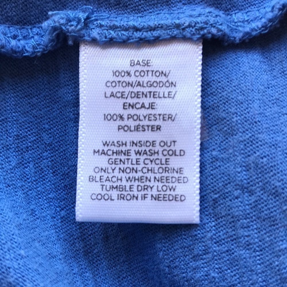 Ann Taylor Loft blue short sleeve top, M - Picture 7 of 7